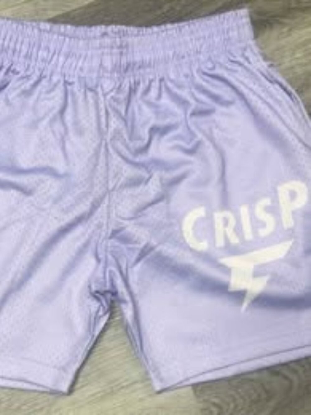 LARGE CRISPY NYC LAVENDER MESH SHORTS